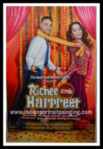 Bollywood themed invitation card