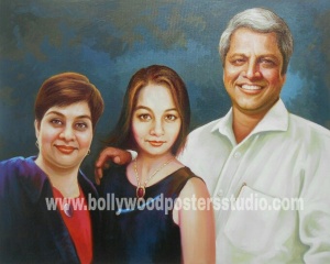 Oil paintings family portrait