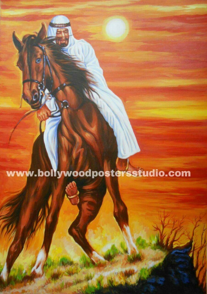 Arabic artwork horse paintings