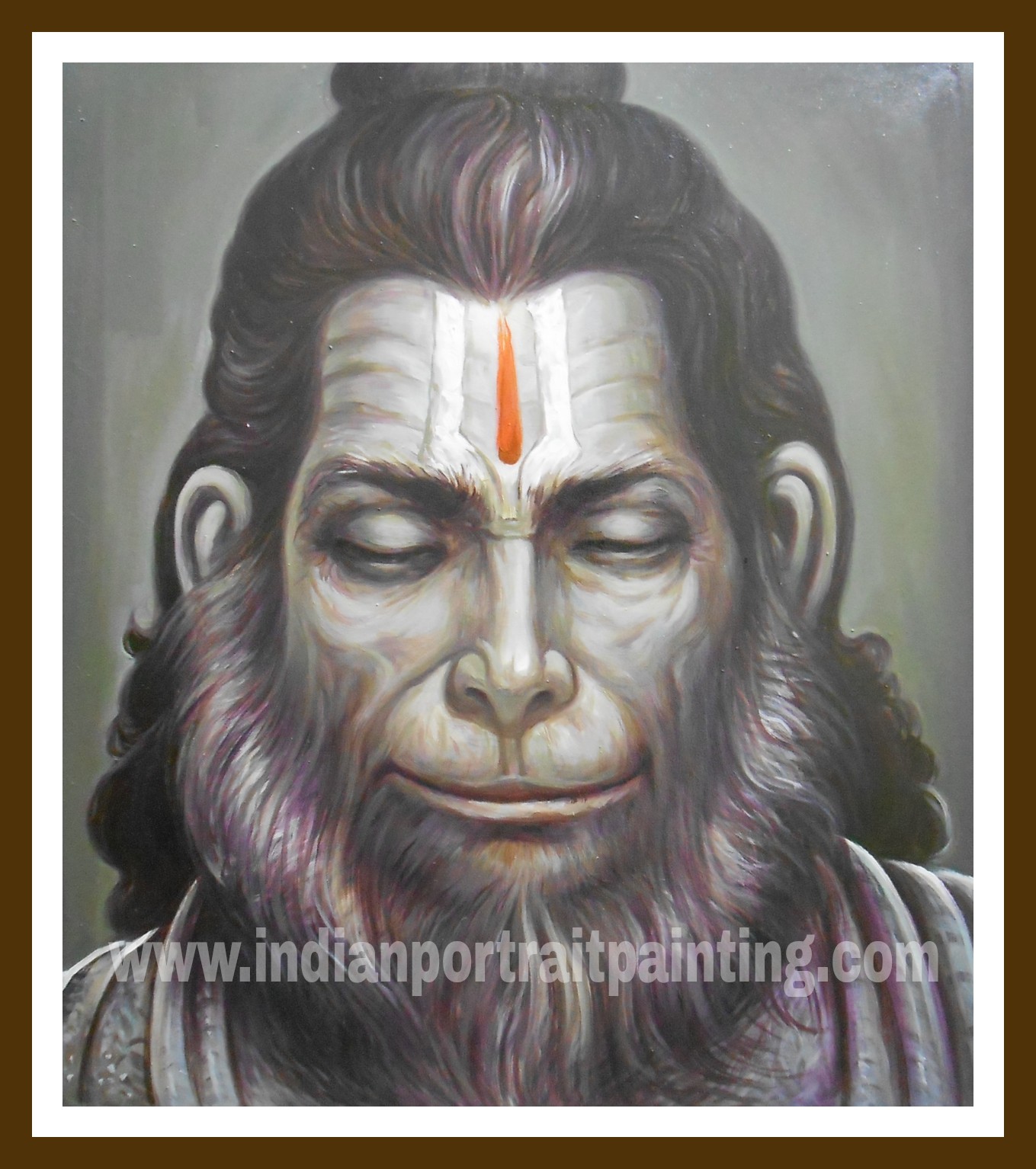 Hanuman ji painting on oil canvas