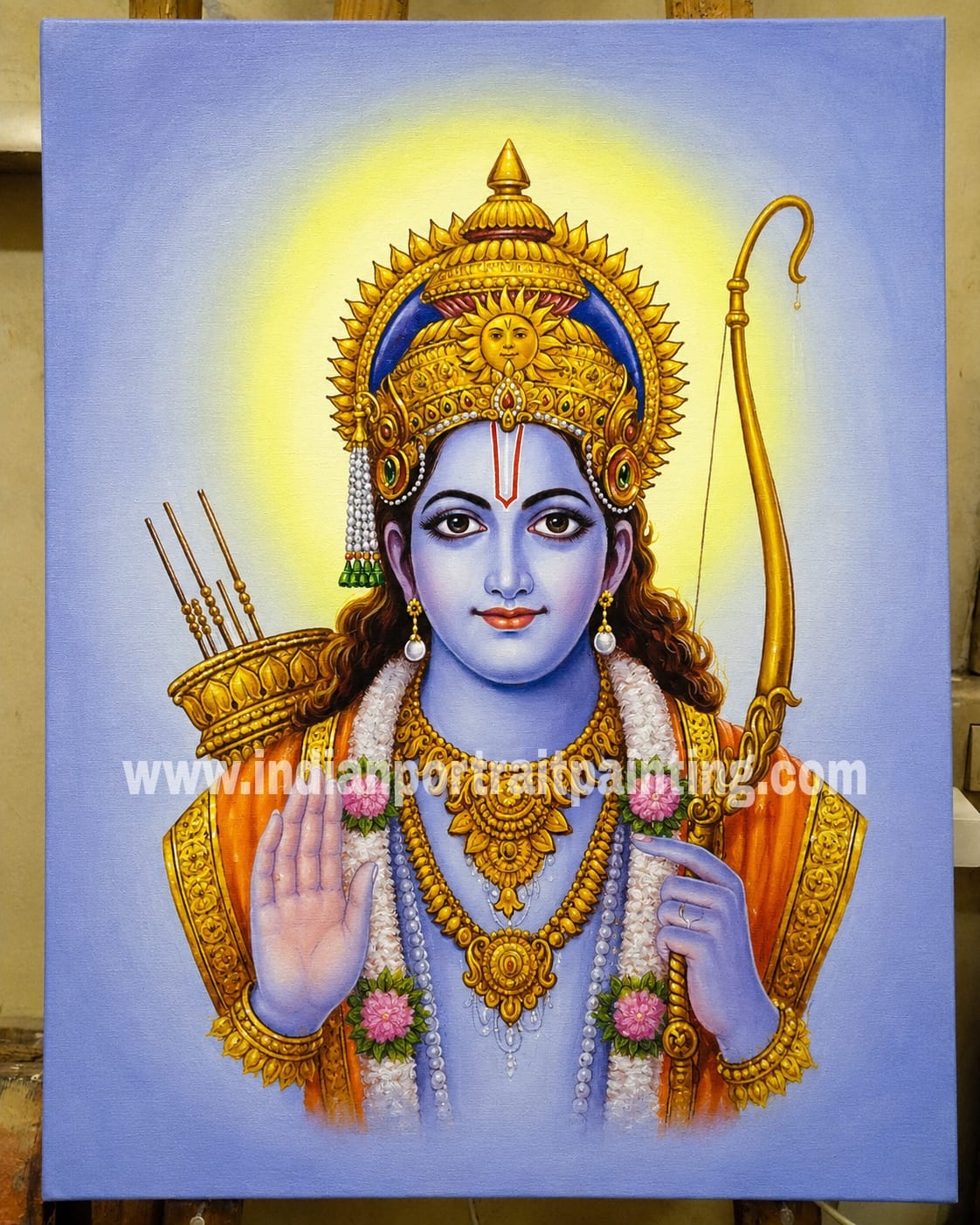Shree krishna painting on oil canvas