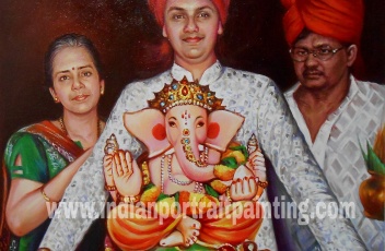 Indian religious portrait painting