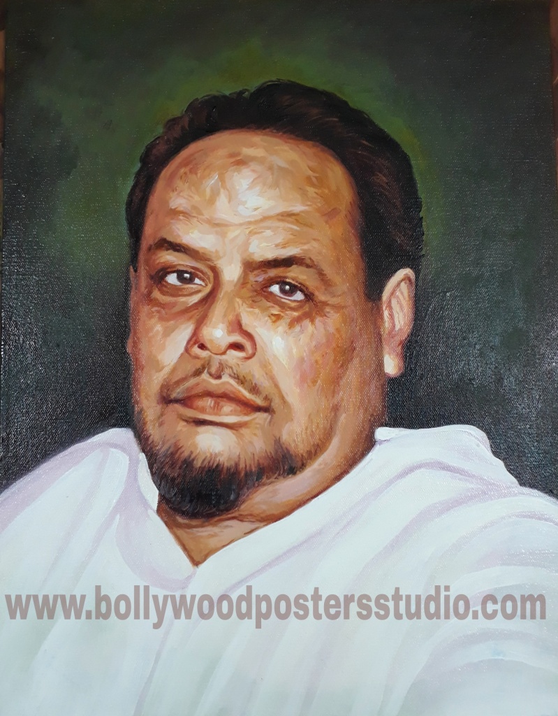 Photo to portrait painting on oil canvas