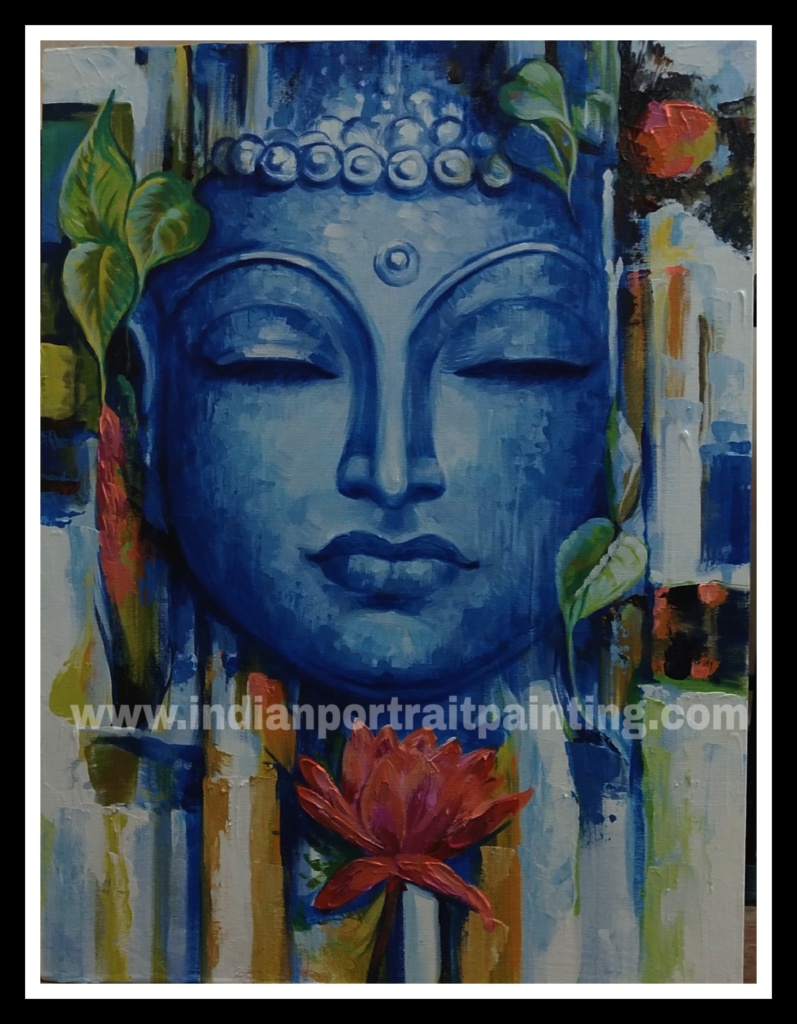 Contemporary oil painting Buddha