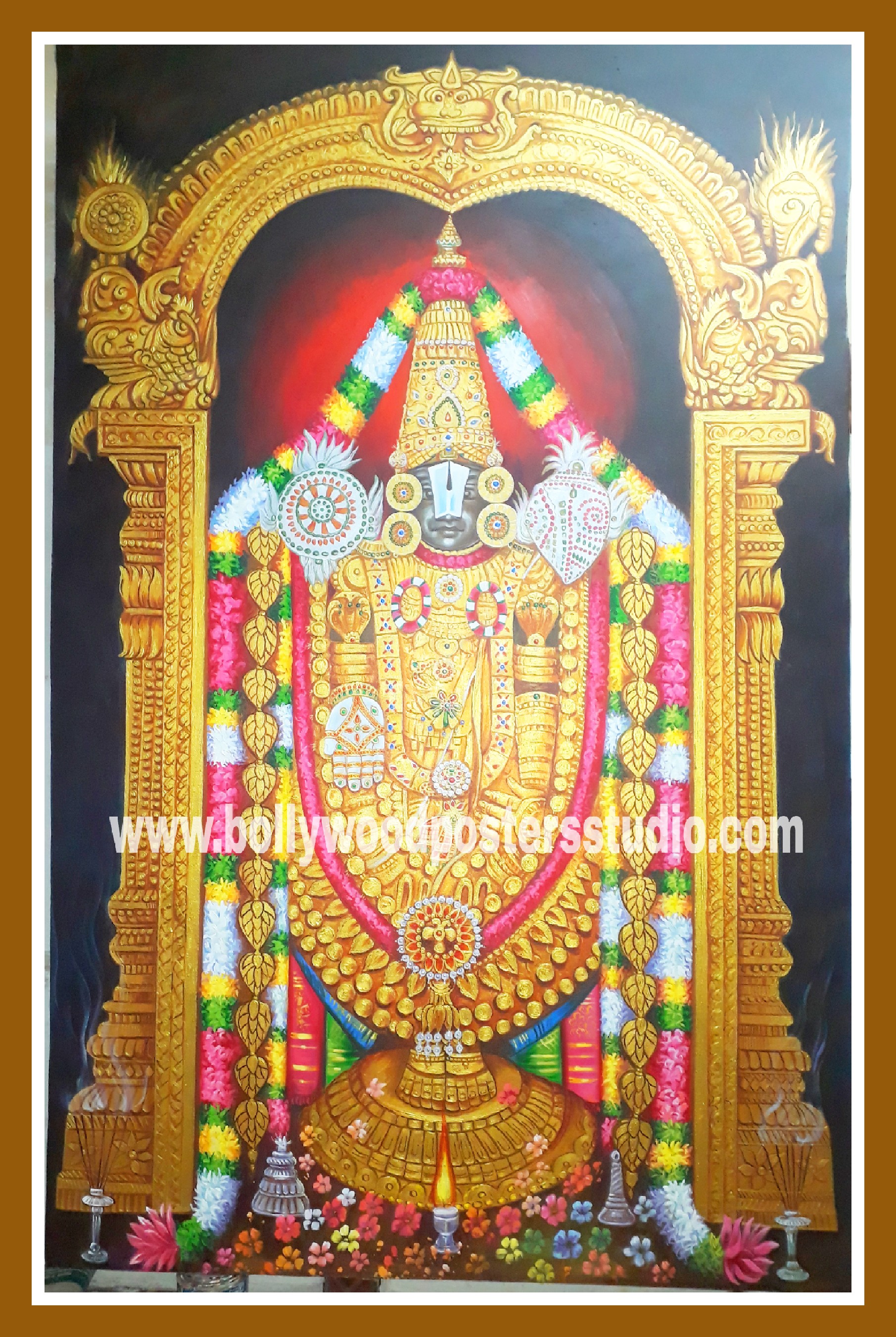 Hindu god Balaji original oil painting