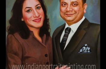 Couple Portrait Oil Painting